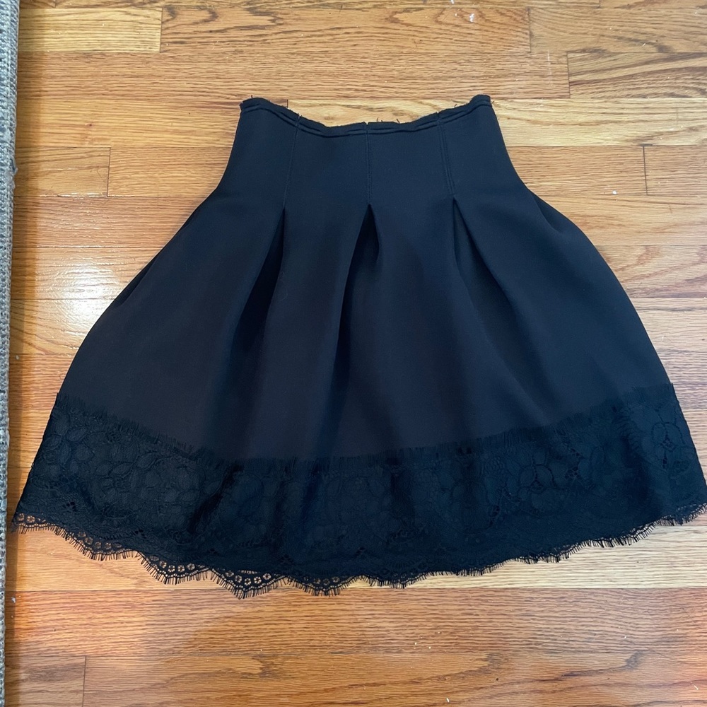 Black A Line Lace Skirt
